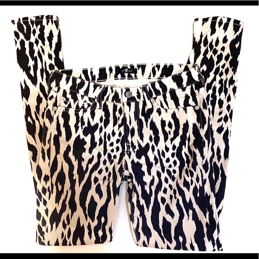 7 For All Mankind Animal Print Skinny Jean - Picture 2 of 8